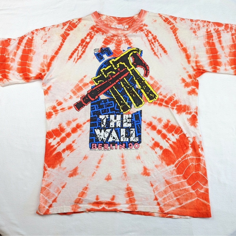 Pink Floyd Berlin Wall Vintage 1990 Roger Waters Single Stitch Concert Shirt XL